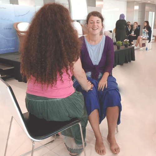 Thetahealing Individual session by Thetaflow, Julia Buschmann is giving a session in Valencia, Spain at the teacher training from Vianna Stibal.